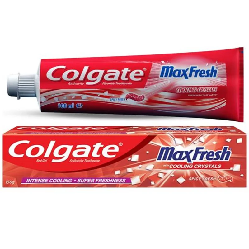 خمیر دندان مکس فرش کلگیت مدل Fresh Spicy حجم 100 میلی لیتر ا Colgate Max Fresh Spicy Toothpaste with Cooling Crystals 100ml